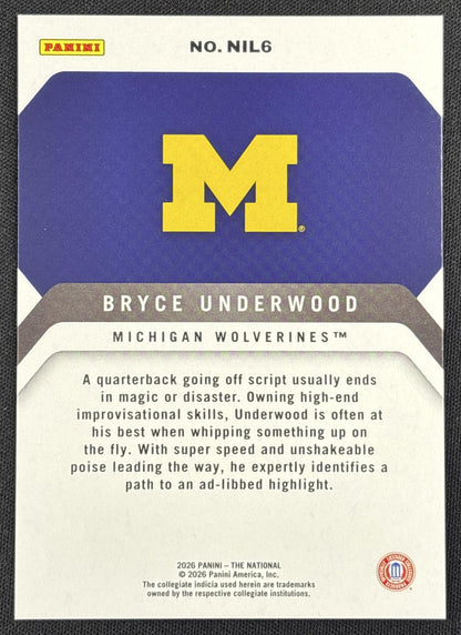 Bryce Underwood 2026 Panini NSCC Silver Pack