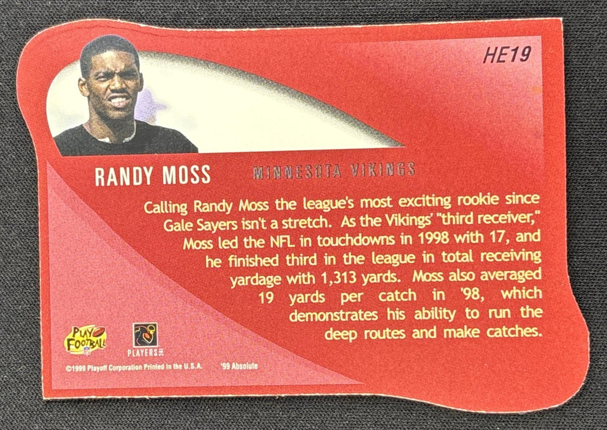 Randy Moss 1999 Playoff Absolute SSD Heroes Vikings Sports Trading Card