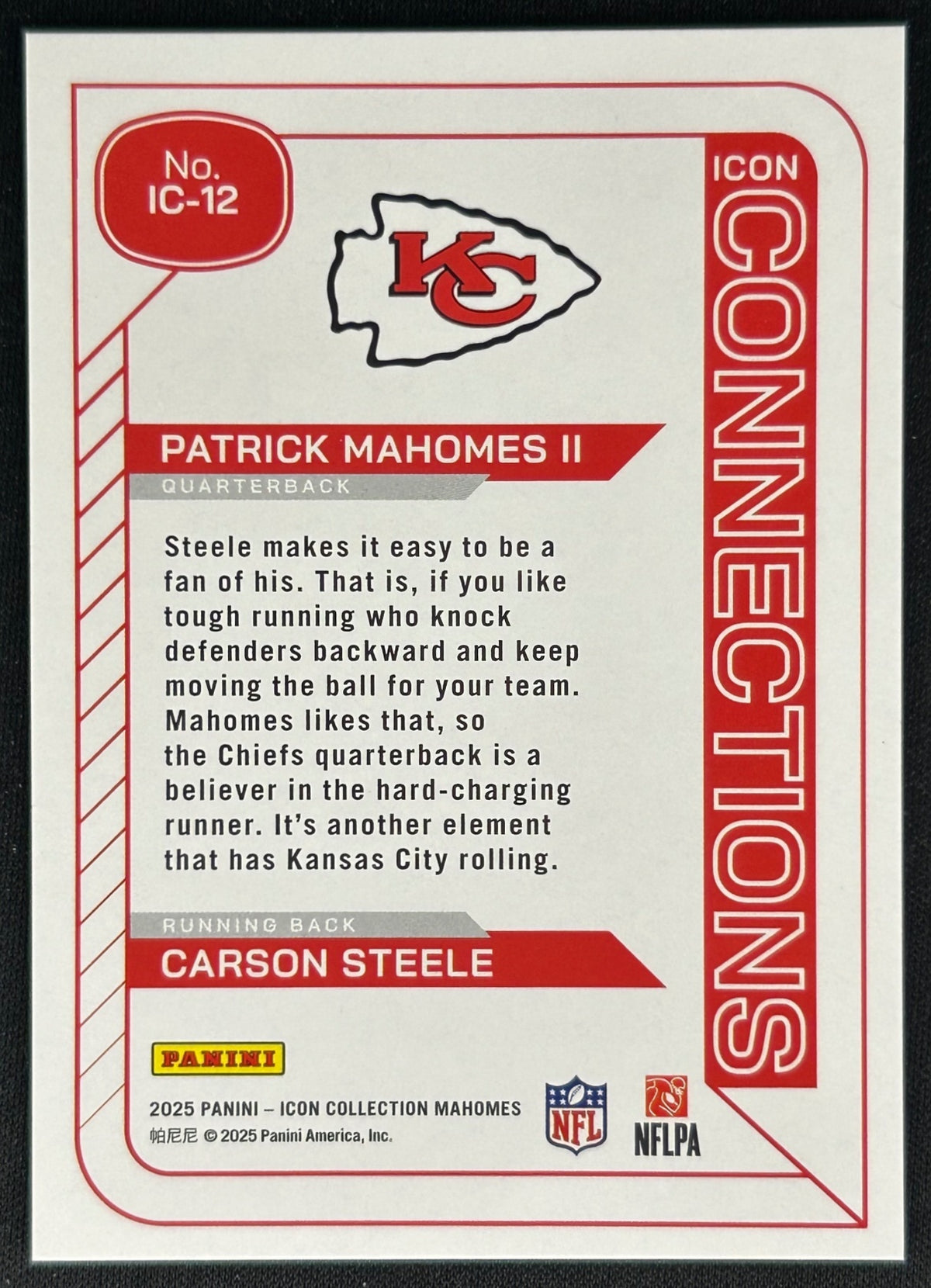 Patrick Mahomes II 2025 Icon Collection Chiefs | Wayne Collection