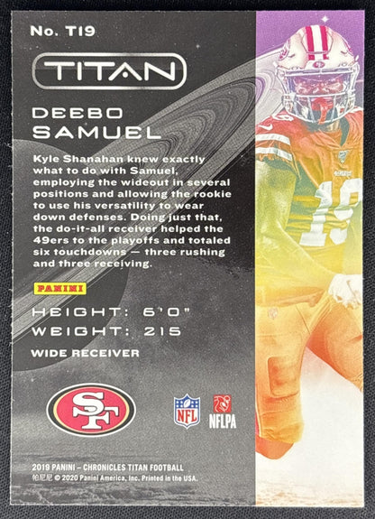 Deebo Samuel 2019 Panini Chronicles Titan 49ers back