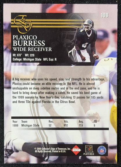 Plaxico Burress 2000 Collector's Edge EG Spartans