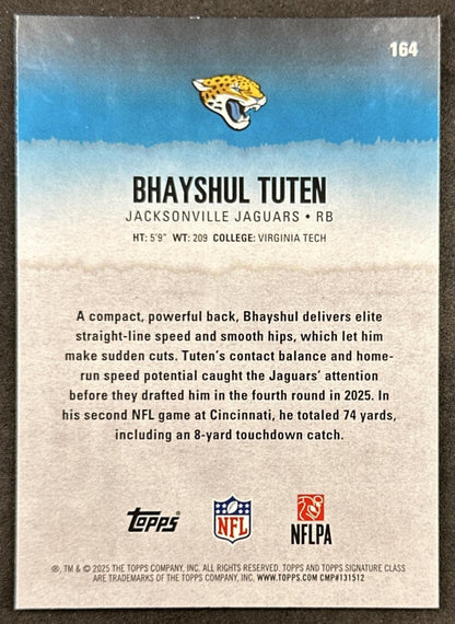 Bhayshul Tuten 2025 Topps Signature Class Rookie Jaguars