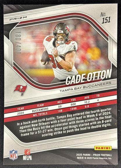 Cade Otton 2025 Panini Prizm Pandora /400 Buccaneers back