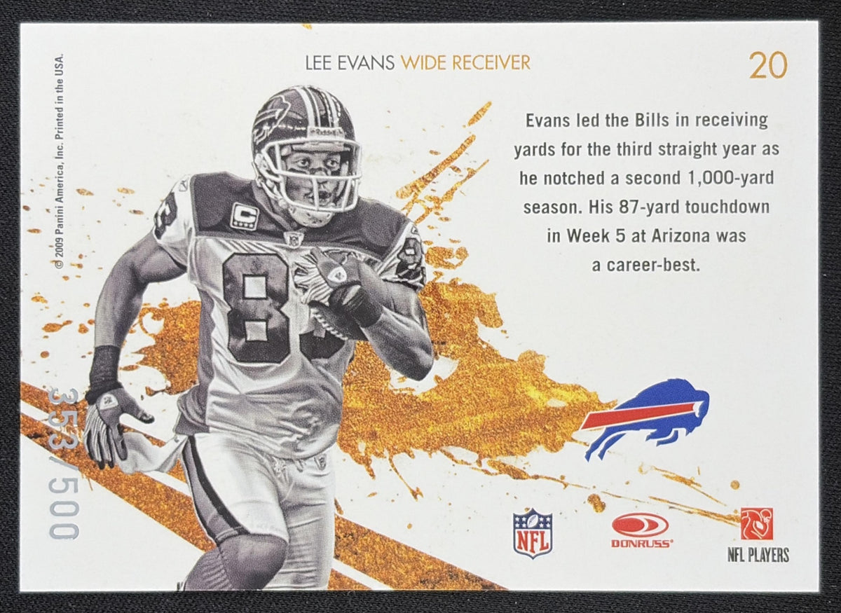 Lee Evans 2009 Panini Donruss Rookies & Stars Gold /500 Bills