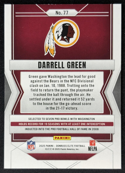 Darrell Green 2025 Panini Donruss Elite Aspirations Shimmer /999 Redskins