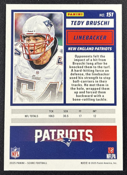 Tedy Bruschi 2025 Panini Score Lava /799 Patriots