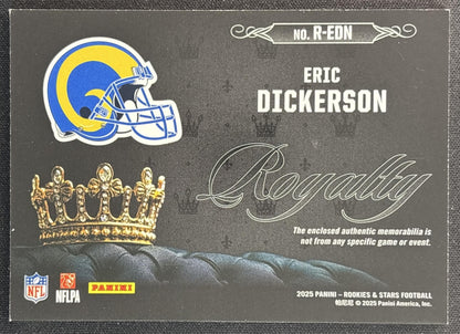 Eric Dickerson 2025 Panini Rookies & Stars Royalty Rams Back
