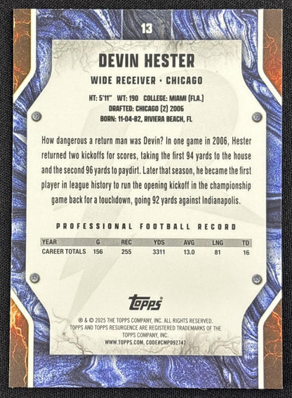 Devin Hester 2024 Topps Resurgence Teal Surge /149 Bears