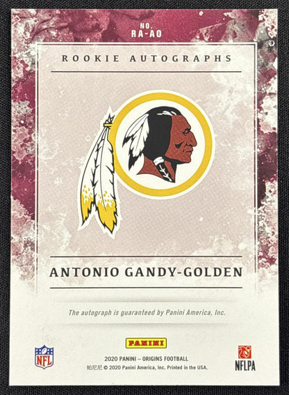 Antonio Gandy-Golden 2020 Panini Origins Rookie Auto Washington Redskins