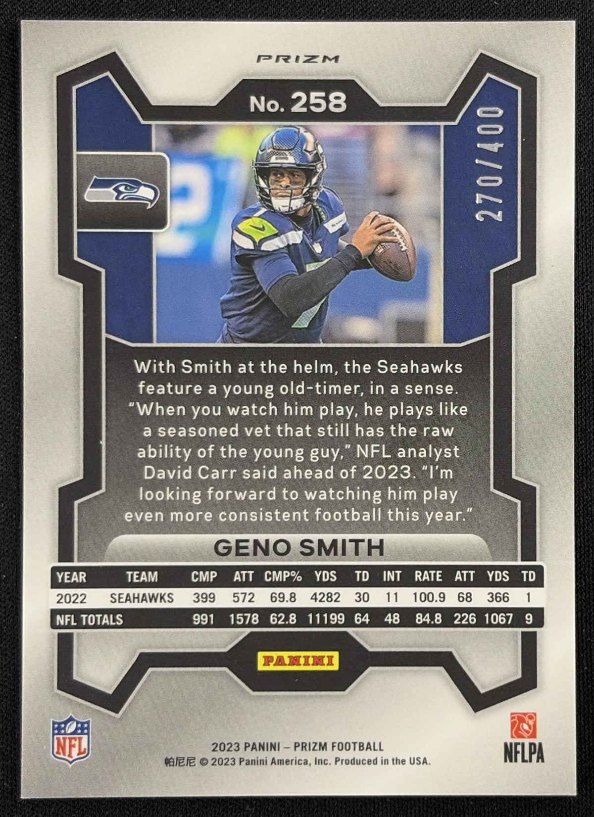 Geno Smith 2023 Panini Prizm Pandora /400 Seahawks