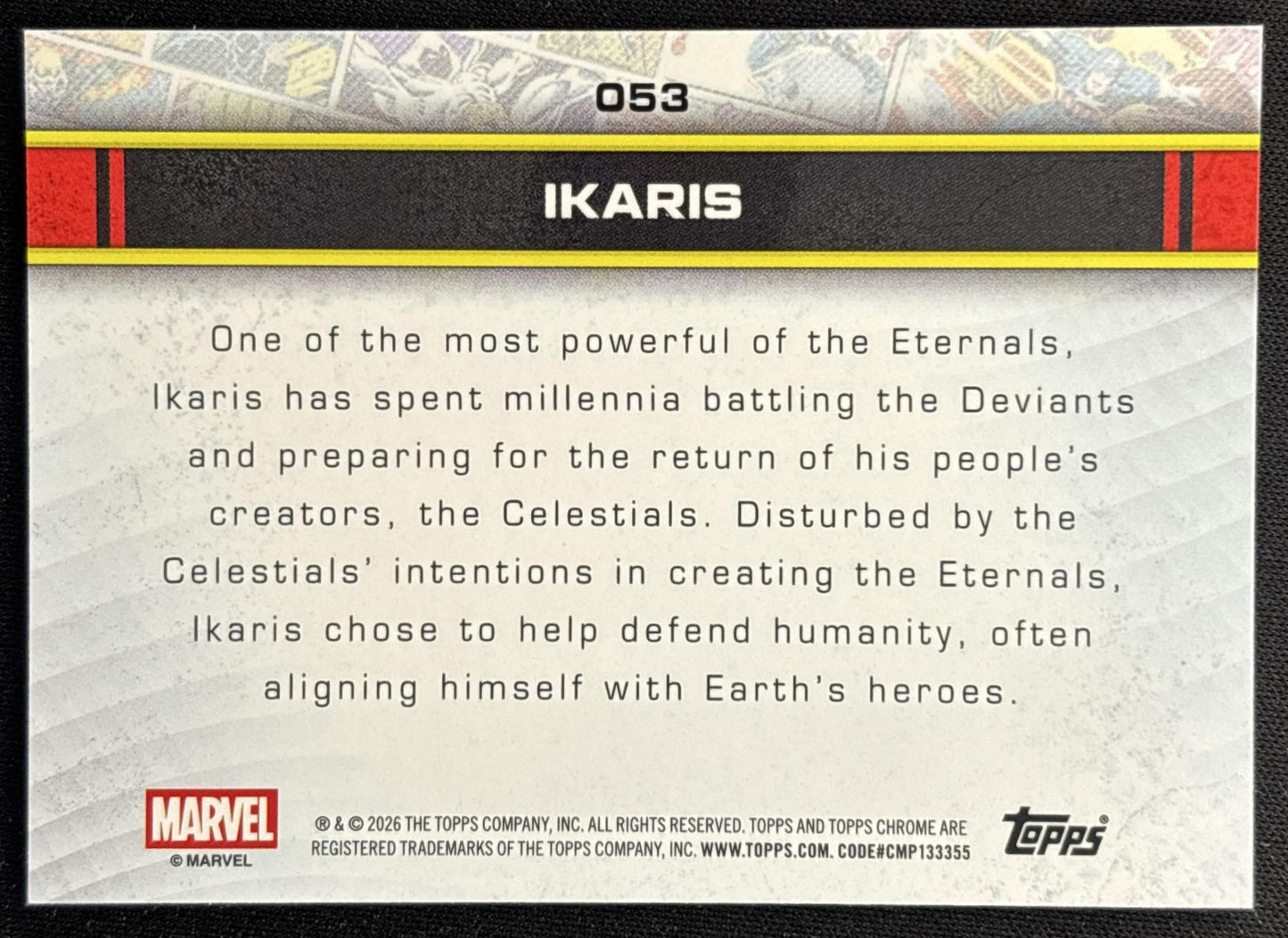 Ikaris 2026 Topps Chrome Marvel Comics