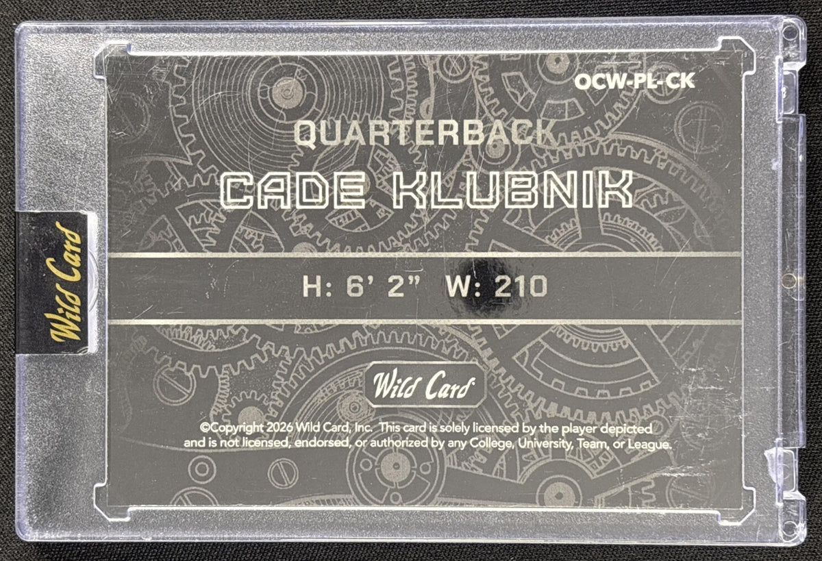 Kyle McCord 2024 Wild Card QB1 On The Clock Purple /5