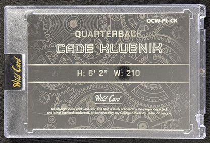Kyle McCord 2024 Wild Card QB1 On The Clock Purple /5
