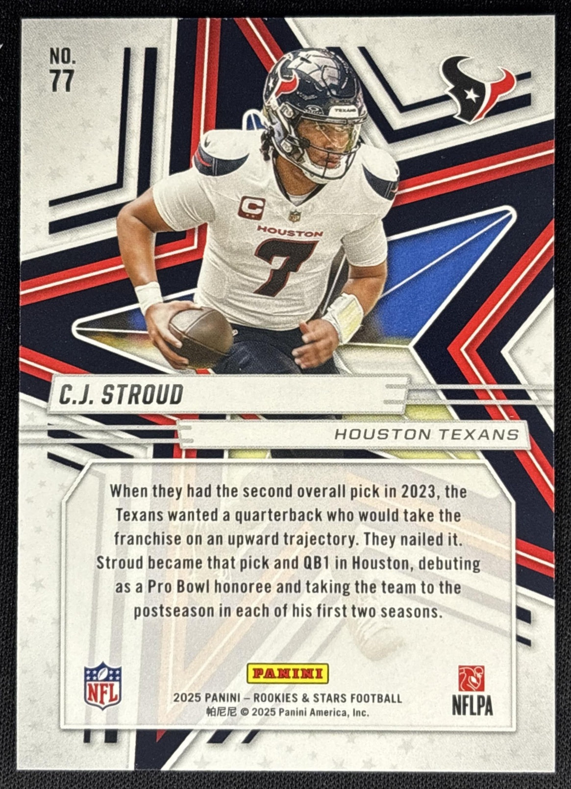 C.J. Stroud 2025 Panini Rookies & Stars Purple /999