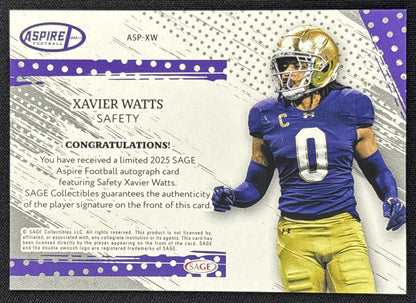 Xavier Watts 2025 SAGE Aspire Auto