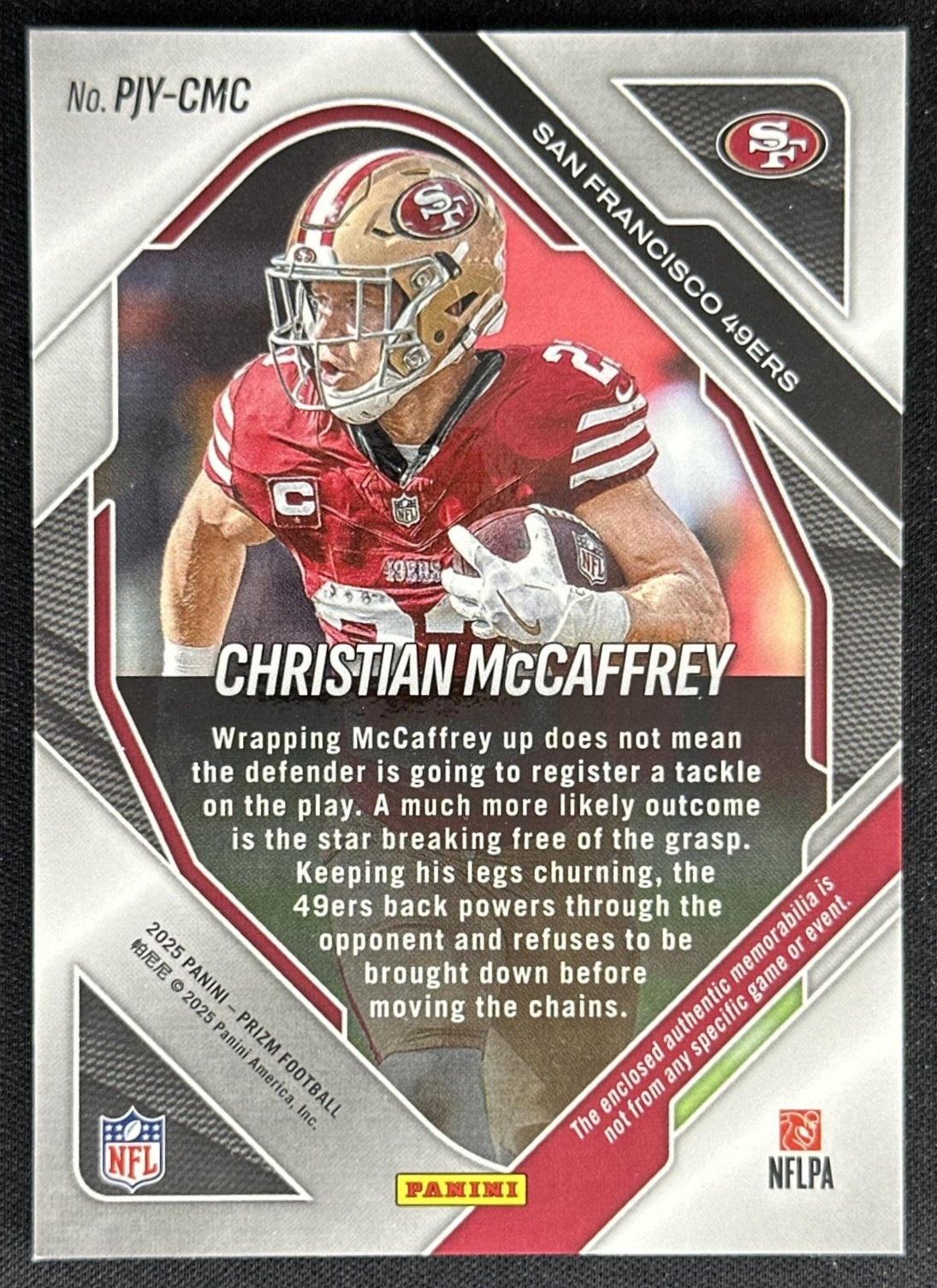 Christian McCaffrey 2025 Panini Prizm Premier Jerseys 49ers