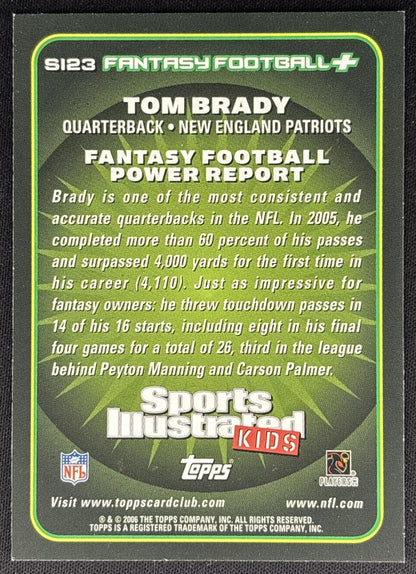 Tom Brady 2006 Topps Total Sports Illustrated for Kids Patriots Sports Trading Cards