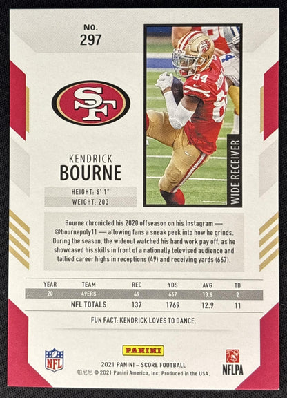 Kendrick Bourne 2021 Panini Score Lava /575 Sports Trading Cards