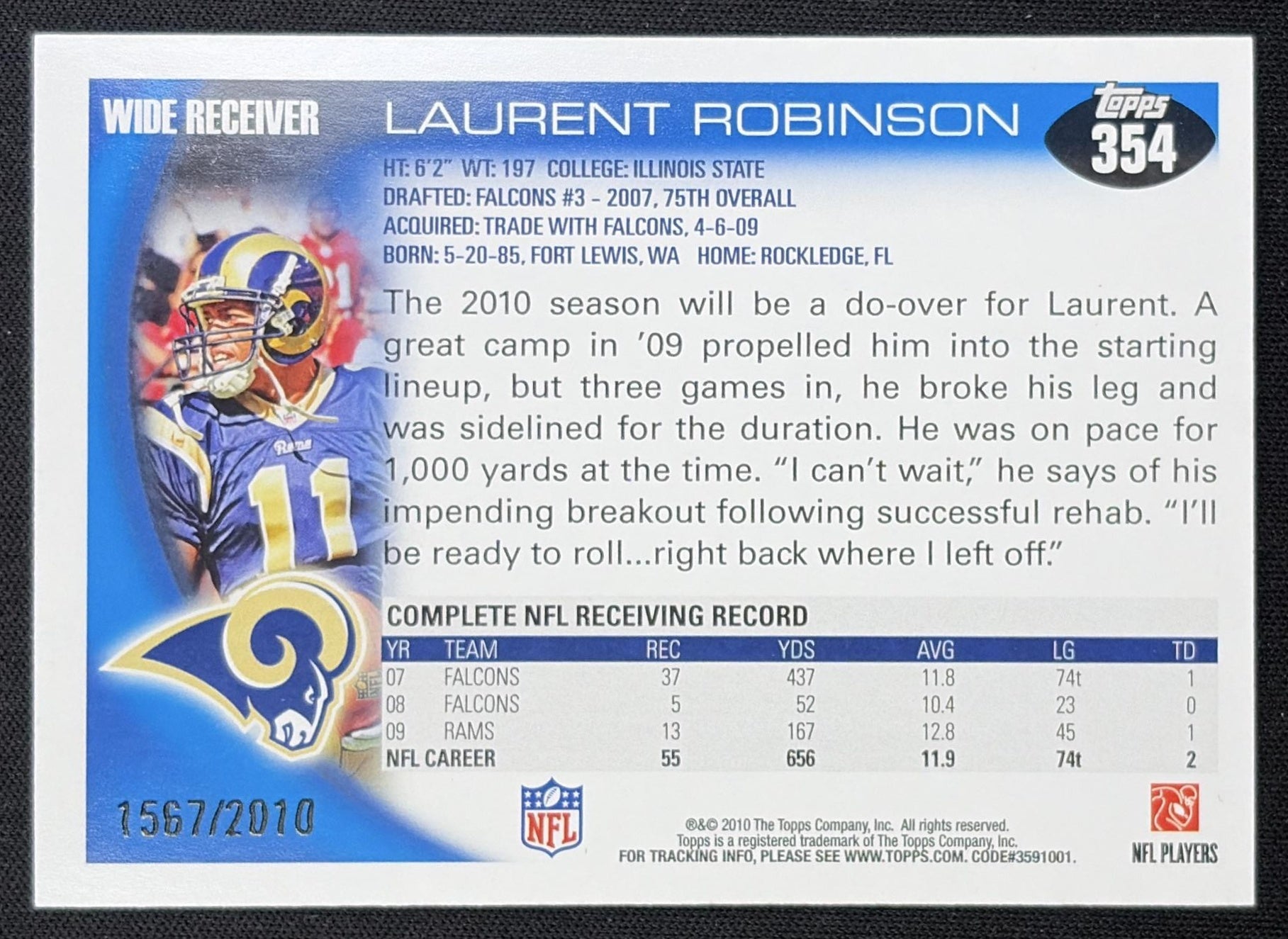 St. Louis Rams 2011 Topps Gold /2011