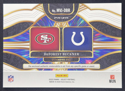 DeForest Buckner 2025 Panini Select Multiverse Jerseys Red Prizm 49ers Colts