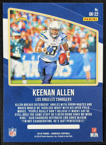 Keenan Allen 2018 Panini Donruss Gridiron Kings Chargers