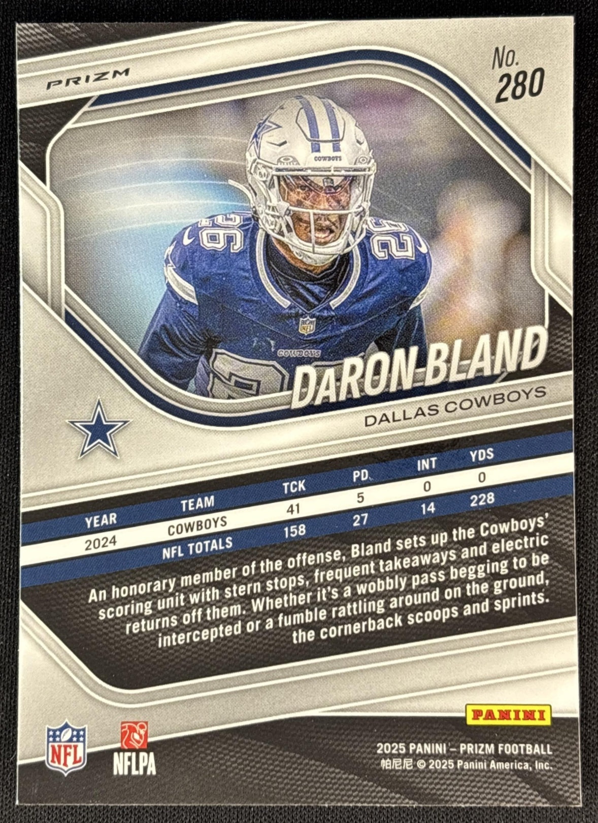 DaRon Bland 2025 Panini Prizm Neon Green Pulsar