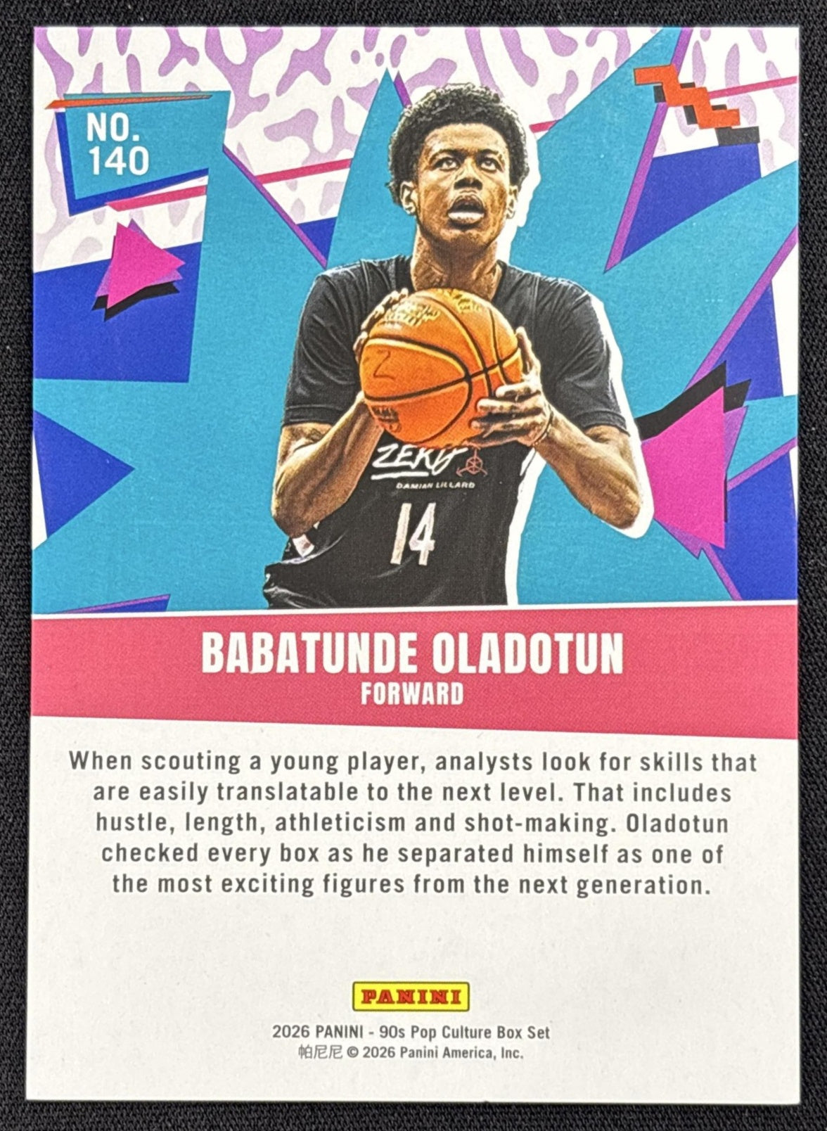 Babatunde Oladotun 2026 Panini 90s Pop Culture Teal /75