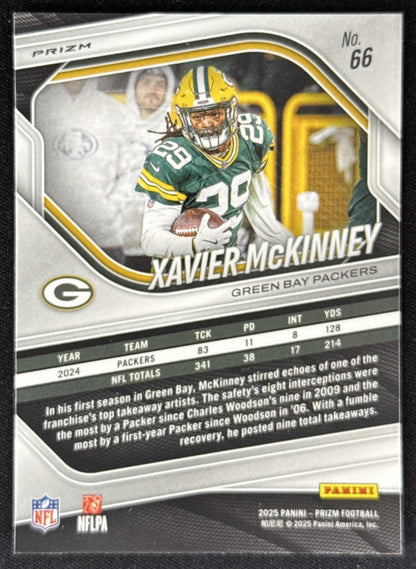Xavier McKinney 2025 Panini Prizm Lazer Packers