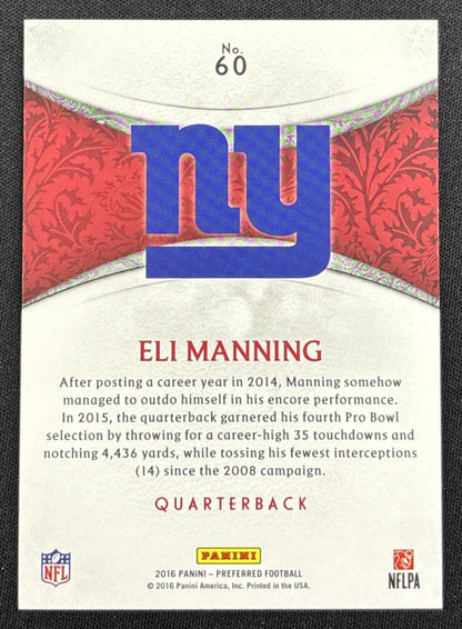 Eli Manning 2016 Panini Crown Royale Holo Gold /149 Giants