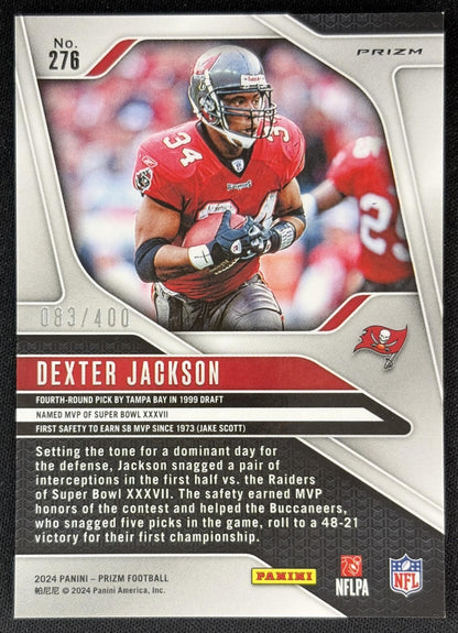 Dexter Jackson 2024 Panini Prizm Pandora /400 Buccaneers back