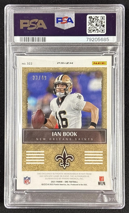 Ian Book 2021 Panini One Bronze Precision Patch Auto /49 PSA 10 Saints Sports Trading Cards