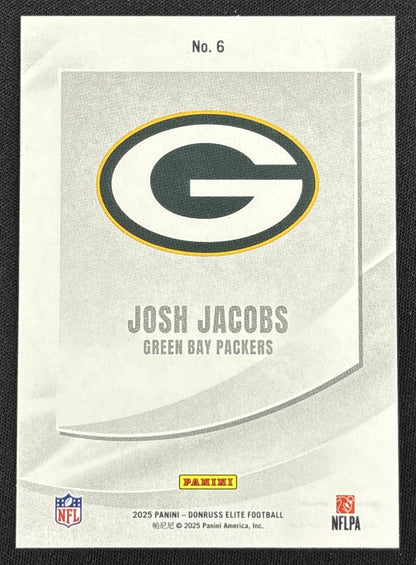 Josh Jacobs 2025 Panini Donruss Elite Elitist Blue /75 Packers