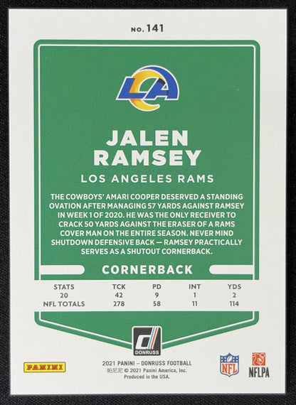 Jalen Ramsey 2021 Panini Donruss Press Proof Premium Rams - Los Angeles Rams
