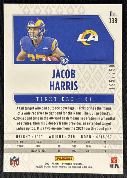 Jacob Harris 2021 Panini Phoenix Red /250 Rams