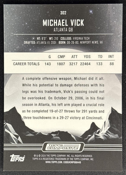 Michael Vick 2023 Topps Composite Falcons back