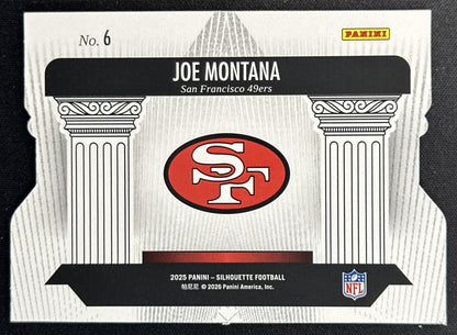 Joe Montana 2025 Panini Silhouette Pillars of the Game 49ers