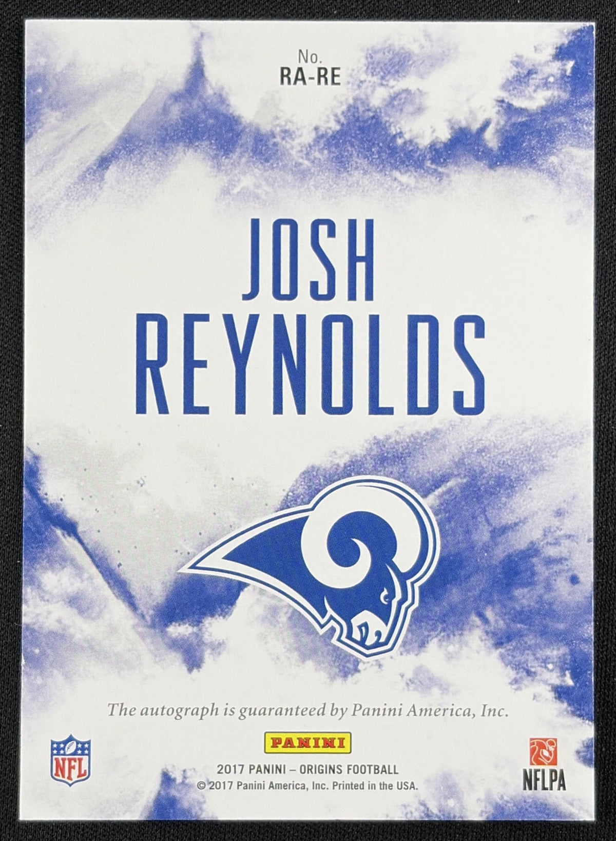 Josh Reynolds 2017 Panini Origins Rookie Auto Rams