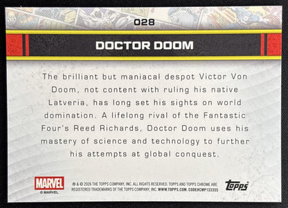 Doctor Doom 2026 Topps Chrome Marvel Comics