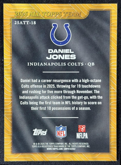 Daniel Jones 2026 Topps 2025 All-Topps Team Colts back