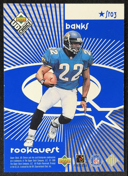 Barry Sanders Tavian Banks 1998 Upper Deck Choice StarQuest/RookQuest Blue Jaguars Lions