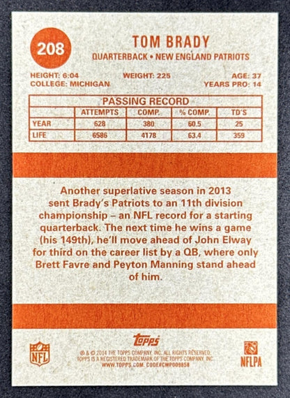 Tom Brady 2014 Topps 1963 Mini Patriots