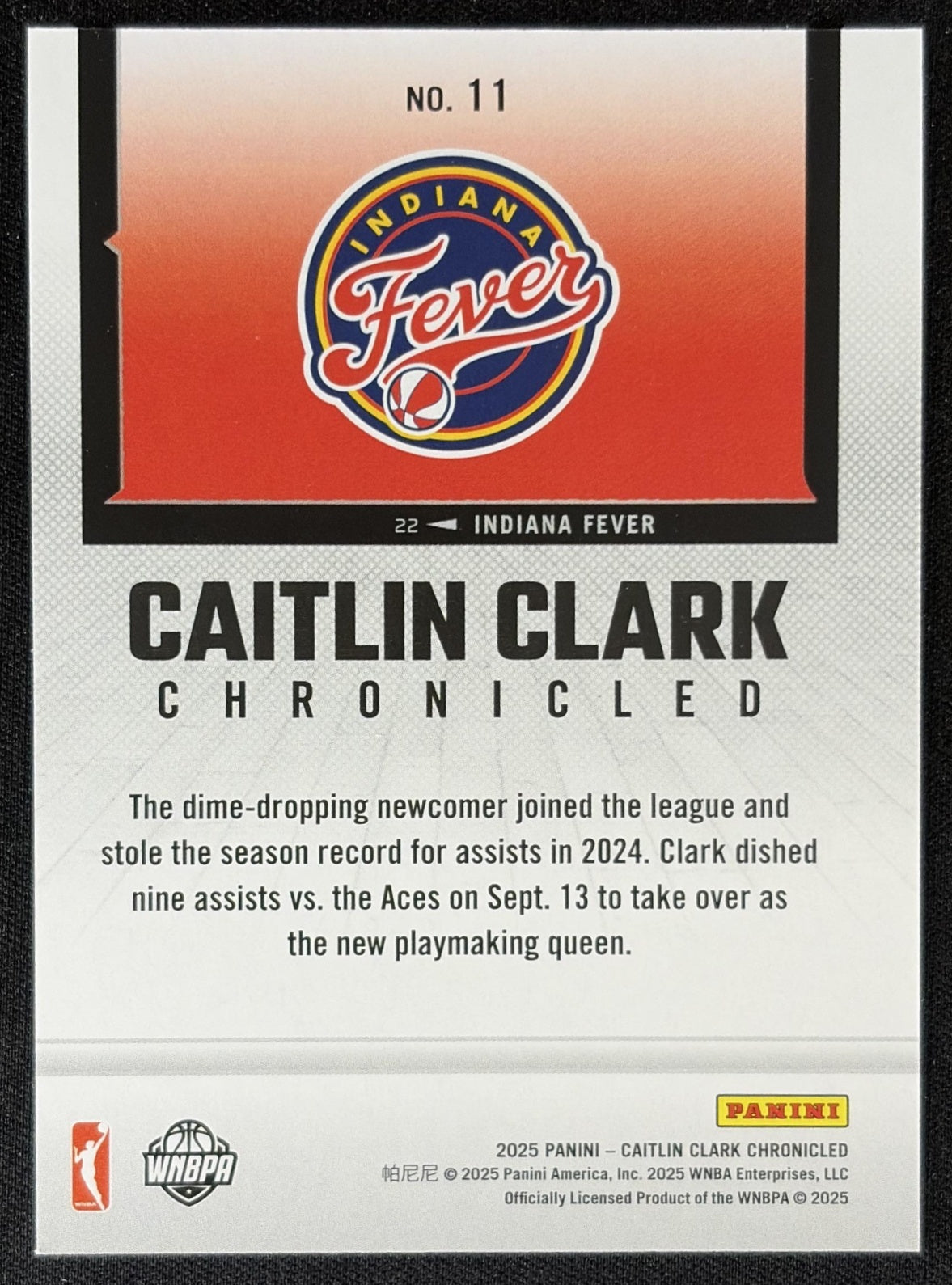 Caitlin Clark 2025 Panini Chronicled WNBA Red Cracked Ice Fever 11