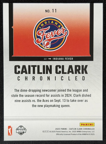 Caitlin Clark 2025 Panini Chronicled WNBA Red Cracked Ice Fever 11