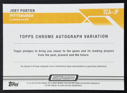 Joey Porter 2023 Topps Composite Chrome Auto Gold Wave Refractor /50 Steelers Pittsburgh Steelers