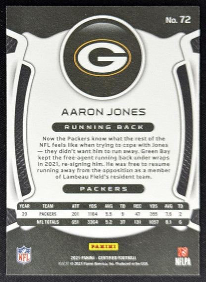 Aaron Jones 2021 Panini Certified Mirror Red /99 Packers Sports Trading Card