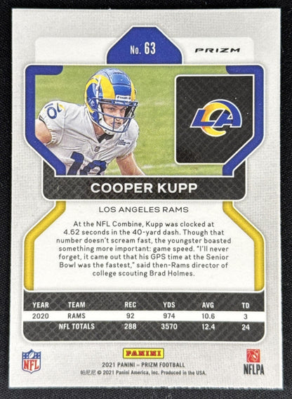 Cooper Kupp 2021 Panini Prizm Green Rams Sports Trading Card