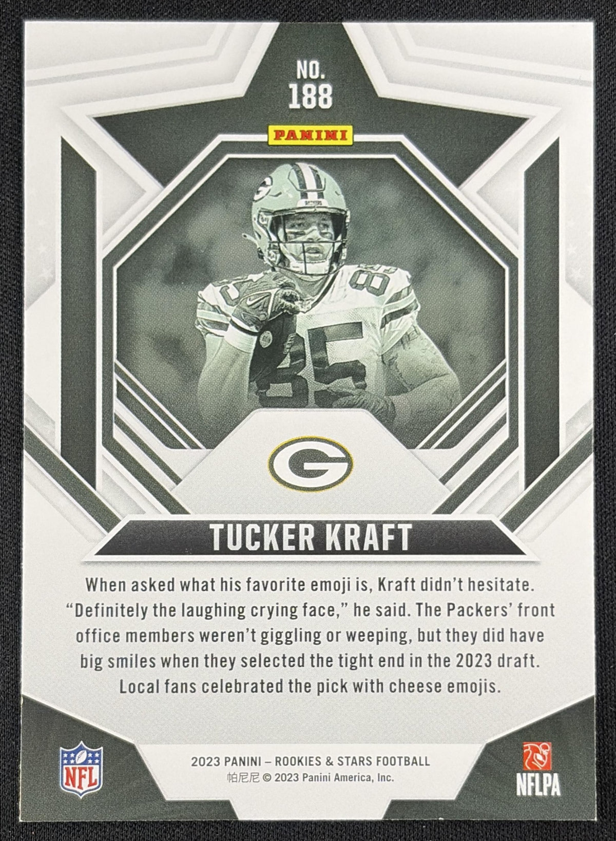 Tucker Kraft 2023 Panini Rookies & Stars Packers