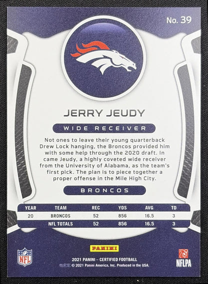 Jerry Jeudy 2021 Panini Certified Mirror /299 Broncos