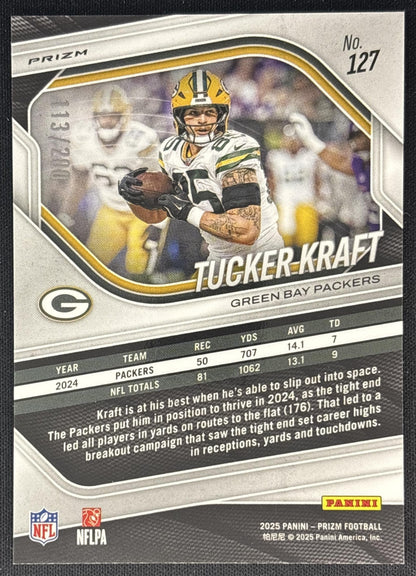 Tucker Kraft 2025 Panini Prizm Hyper /200 Packers back