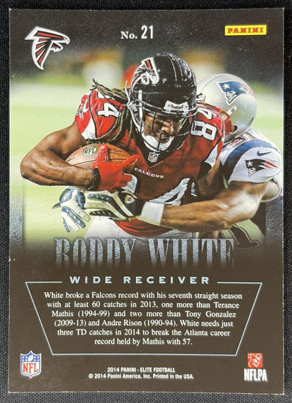 Roddy White 2014 Panini Elite Legends of the Fall Silver Falcons - Back